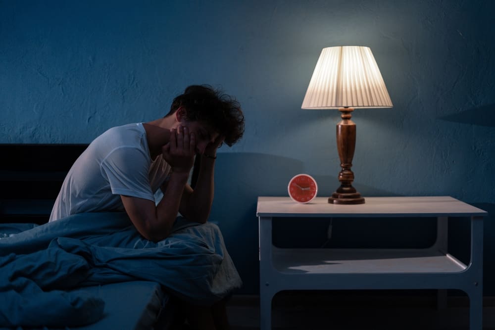 Sleepless,,Man,Suffering,From,Insomnia,,Sleep,Apnea,Or,Stress.,Tired
